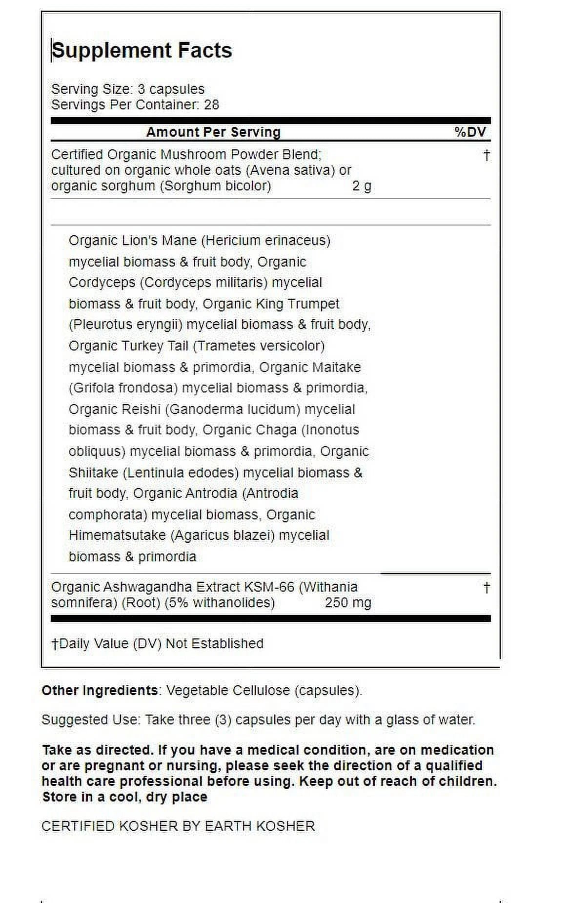 - Mushroom Superfood - Mushroom Master Blend 84Ct Capsules